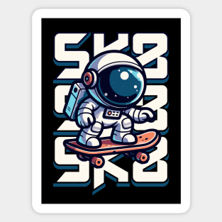 Astronaut Riding A Skateboard Sticker